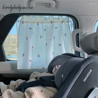 Stroller Parts Ins Style Kawaii Baby Car Curtain Embroidered Children Sun Protection Sunshade Window UV For Kid