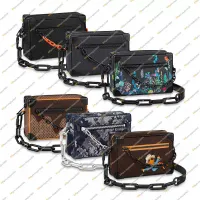 M55702 MINI SOFT TRUNK designer men women bag canvas embossed print genuine calf-leather Chain box cross-body shoulderbag purse handbag M44735 M69072 M58906 N60394