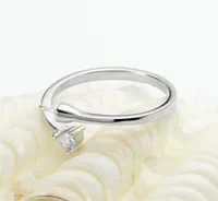 Ustawienia pierścienia puste podstawa cyrkon jeden kamień 925 Srebrna srebrna biżuteria DIY Informacje Pearl do Pearl Party4796104