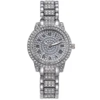 Pełny diamentowy pasek stalowy patrzy na rzymskie gwiazdy temperamentu bransoletki dla kobiet bransoletka zegarków