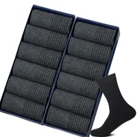 Men's Socks 10Pairs lot High Quality Cotton Business Breathable Double Needle Male Long Black White 221202