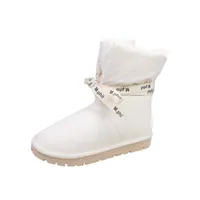 women Fashion Snow Boots Female Short Boot Thick Pooe Fur down Plel Boots 2022 Winter New Plus Thick Cotton Bootss