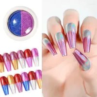 Nail Glitter CHNRMJL 6 12Boxes 2 In 1 Holo Solid Magical Powder Metallic Chrome Holografic Dust Pigment DIY Nails Art Decoration