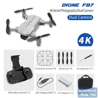 F87 4K HD Double Camera FPV Mini Drone&Toy Track Flight Headless Mode LED Light Altitude Hold Gesture Po Quadcopter Xmas Ki255t