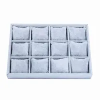 Stackable 12 Girds Jewelry Trays Storage Tray Showcase Display Organizer LXAE Watch Boxes & Cases302g