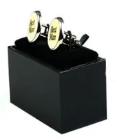 5st smycken presentf￶rpackningar Luxury Leatherette Gemelos manschettkista Cuff Links Packaging Storage Box843CM2096488