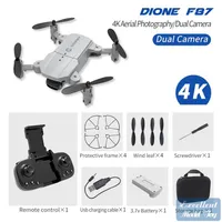 F87 4K HD Double Camera FPV Mini Drone&Toy Track Flight Headless Mode LED Light Altitude Hold Gesture Po Quadcopter Xmas Ki279g