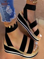 Sandals Women Wedges Platform Candy Color Ladies Shoes Ladies Summer Casual Slip on Strap Cross Cool Girls Plus Size 2020 vIV1614121