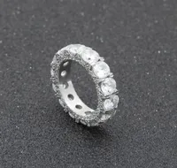 Nowy cyrkonia Cuban Circle Pierścień Mikro Pave CZ Copper Jewelry Gold i srebrny tenisowy pierścienie 5377904