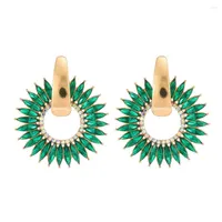 Stud Earrings The Summer Sunflower Color Crystal Personality Punk Party Accessories Jewelry For Woman