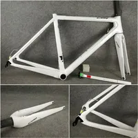 2021 Matte Glossy C64 Bike Carbon Bike Frame in fibra di carbonio Full Fibre Framest Bianco di colore bianco con logo208u nero208u