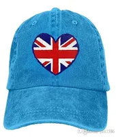 Бейсболка PZX для мужчин женщин британский флаг унисекс хлопок регулируемый джинсовый шляпа Hat MultiColor Optional9869848