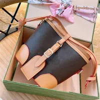 2021 M57099 designer luxury mini lovely Bucket bags purse L flower Oxidization genuine leather bucke bag women designers handbags274x