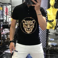 Men's Polos Design T-Shirt Pure Cotton Breathable High Quality Diamond Pattern Short Sleeve Slim Fit Summer Casual Business Polo