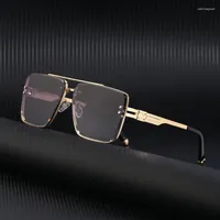 Sunglasses 2022 Retro Box Men's Big Frame Trend Sunscreen Fishing Out Riding Driving Men