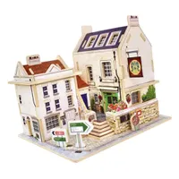 Kitchens Play Food 124 Dollhouse Miniaturowy zestaw 3D Crafts Britain Bar Pub Scena 221202