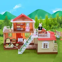Kitchens Play Food Classic House Miniature Items Forest Family Rabbit 112 Dollhouse Miniatures Te Game for Girls Kitchen Accessories Pretend Play 221202