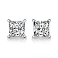 Real 05ct Moissanite Stud earrings for women men solid 925 Sterling Silver solitaire Round Diamond Earrings Fine Jewelry8677087