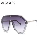 ALOZ MICC 2019 Men Oversized Sunglasses Women Brand Designer Rivet Sun Glasses Men Vintage Shade Metal High Quality Goggles A3987758127