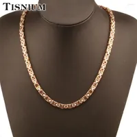 Chains Tisnium 6mm Gothic Jewelry Accessories Byzantine Style Men's Necklaces Bracelets Stainless Steel Collar Choker Friends Gift 2022