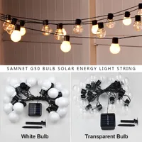 Garden Decorations LED Solar Light Outdoor Garland Street G50 Bulb String As Christmas Decoration Lamp For Indoor Holiday ing 221202