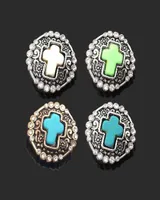 Cross 097 Mix Colors Fashion Jewelry Charms Rhinestone Flower Snap Buttons fit 18mm Button Ginger Snaps Bracelet DIY3331261