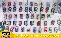 50pcs Kid Mini Toy Car Set Car Garage Toy 150 Diecast Alloy Metal Racing Car Model Boy Children Christmas Birthday Gift LJ2006266872