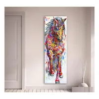 Novelty Items Qkart Wall Art Painting Canvas Print Animal Picture Prints Poster The Standing Horse For Living Room Home Decor No Fra Dh6Ka
