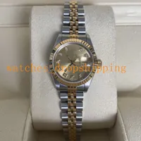 Nf f￡brica v5 dama tama￱o de reloj 28 mm DateJust 279173 18k dorado dial autom￡tico mec￡nico dos tonos jubilee asia 2813 movimiento de madrigueras para mujeres de alta calidad regalo