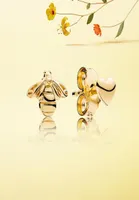 Wholestud earrings 925 sterling silver plated 18K gold yellow bee temperament personality for Pandora jewelry high quality ea7079565