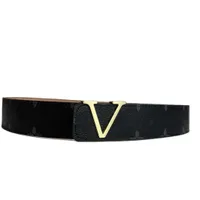 Men designers belts classic fashion luxury casual letter V smooth buckle womens mens leather belt ladies jeans dress belt strap wholesale