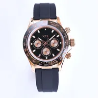 Oyster Perpetual Rise Gold Watch Designer Mens Sport Watches 2813 Automatische beweging 41 mm rubberen band Saffier Waterprofe horloges