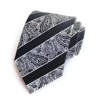 Men039s Krawatte schwarze Krawatte Paisley Business gestreiftes Blumenblumen -Krawatten Ascot f￼r M￤nner Streifen Krake Hemd Accessorie6519649