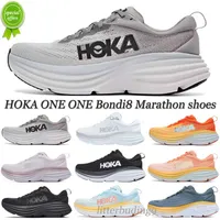 2023 Походная обувь 2023 кроссовки с коробкой спортивной обуви Hoka One Clifton 8 Bondi8 Breebable Free Runge Walking Sneaker Real Teal White