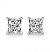 Real 05ct Moissanite Stud earrings for women men solid 925 Sterling Silver solitaire Round Diamond Earrings Fine Jewelry8955079