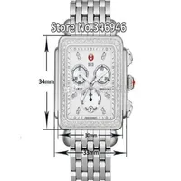 Signatur Deco Diamonds Mop Shell Dial Diamond Mark Quartz Movement Watch Women's MWW06P000099 Lady Watches 33mm280b