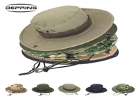 Outdoor Hats Combat Camouflage Hat Military Boonie Bush Jungle Sun Hiking Fishing Hunting Caps For Men Beanies1120153