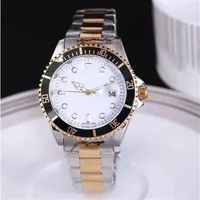 2021 Automatic Date Men Gold Watch Luxury Fashion Men And Women Steel Band Quartz Movement Clock Gold Silver Leisure Wrist Wat209h