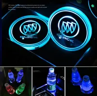2pcs LED Car Gup Halder Lights for Buick 7 Colors Changement de charge USB Mat Luminescent Padt Interior atmosphère LEDMER5851287