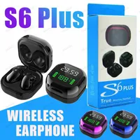 S6 Plus TWS Wireless earbuds Comfortable Mini Button Bluetooth Earphones Headphones HiFi Sound Binaural Call Earpieces 9D Sport Headset