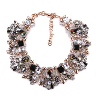 Choker Chokers Fatpig Party Charm Rhinestone Flowers Necklace Women Fashion Crystal Jewelry Statement Bib Collar 2022 Halloween