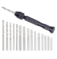 Professional Drill Bits Hand Set 31Pcs Precision Pin Vise MicroMini For Metal Wood Delicate Manual Work El8101635