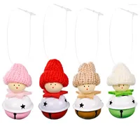 Party Supplies 40 PCS Christmas Doll With Jingle Bells Pendant Xmas Tree Hanging Ornaments Holiday Decoration Wholesale XB