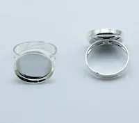 Beadsnice jewelry ring whole ring blanks bezel setting fits 18mm round cameo or cabochons adjustable finger ring base ID 275581134841
