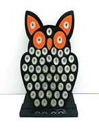 Nouvelle arriv￩e ￠ bouton d'innont de 12 mm Small Bouton Stands Fashion Owl Black Acrylique Interchangeable Bouton bijoux Board Board8818397