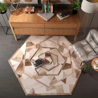 Carpets Polygonal Carpet Rugs Light Color Modern Home Living Room Coffee Table Bedroom Bedside Rug Basket Computer Chair Round Pad Mat