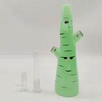 2022 9 tum 3D anime kaktus grädde grön tjock oem odm glas bong vatten pipe vattenpipa bägare tobak rök bubbler rökrör bongs us warehouse