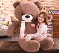 Kawaii Scalf Teddy Bear Plush Toys Schode Animals Soft Big Heart Bear Yesbear Pillow Birhday Walentynki Prezenty dla dziewcząt Kid2964808