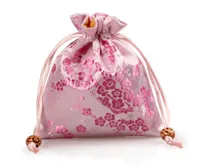 Cherry blossoms Small Drawstring Cloth Gift Bag Silk Brocade Jewelry Packaging Pouch Lavender Spice Sachet Perfume Storage Pocket 4638952
