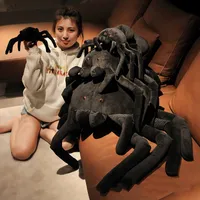 Simulación Spider Doll Cuddle Pillow Plush Toy de muñecas Toy oscuro Jugar un juguete de broma